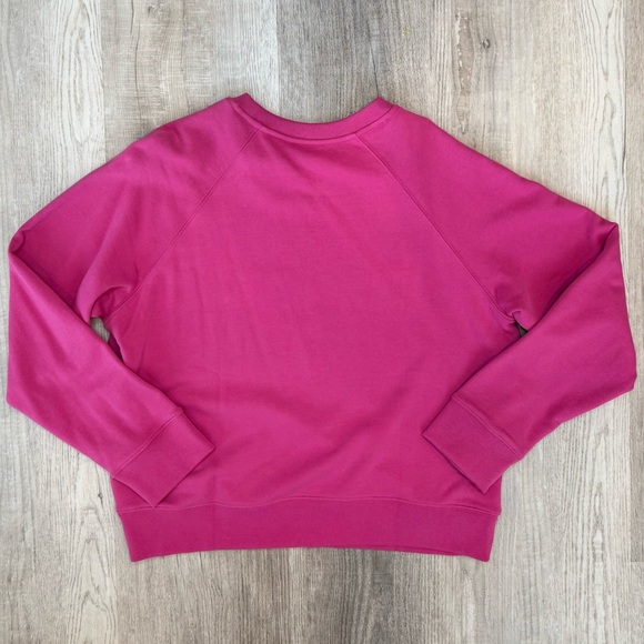 Kate Spade Embroidered Logo Crewneck Sweatshirt Women’s size L Magenta Lipstick - Picture 6 of 11